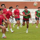 Entrenamiento de España en los campos de Pepe Rojo.