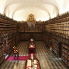 La espectacular sala de la Biblioteca Histórica de Santa Cruz conserva fondos anteriores a 1835 y uno de los espacios más sorprendentes de Valladolid.