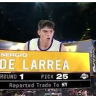 Sergio de Larrea en el Draft de la NBA.