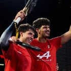 Coello y Tapia celebran el título en Burdeos.