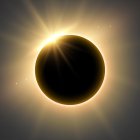 Foto de un eclipse en una imagen de archivo