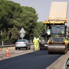 Asfaltado de la N-122 entre Tudela de Duero y Traspinedo.