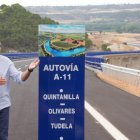 El Ministro de Transportes y Movilidad Sostenible, Óscar Puente, inaugura dos nuevos tramos de la A-11 entre Tudela y Valbuena