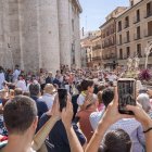 Misa y procesión en honor a la Virgen de Nuestra Señora de San Lorenzo. El alcalde de Valladolid, Jesús Julio Carnero, junto al consejero de la Presidencia, Luis Miguel González Gago, y al presidente de la Diputación de Valladolid, Conrado Íscar y demás autoridades, asisten a la misa solemne en la Catedral en honor a la Virgen de Nuestra Señora de San Lorenzo