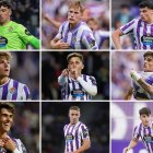 Nueve de los canteranos del Real Valladolid durante el último año.