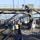 Accidente de tren en Villada (Palencia) de un Intercity que cubría la ruta Vigo-Hendaya