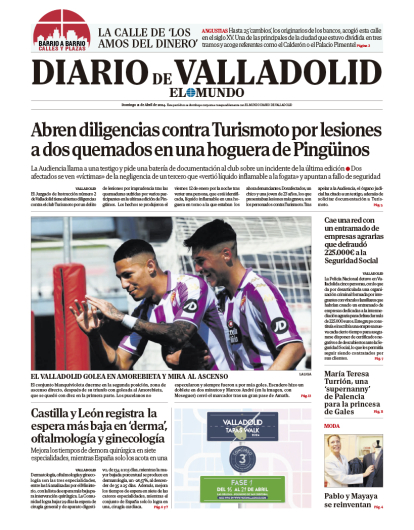 Portada de Diario de Valladolid del 21 de abril de 2024