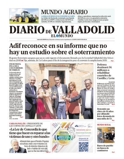 Portada de Diario de Valladolid del 22 de abril de 2024