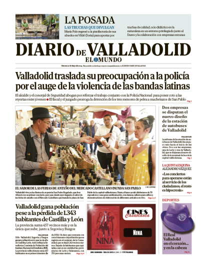 Portada de Diario de Valladolid