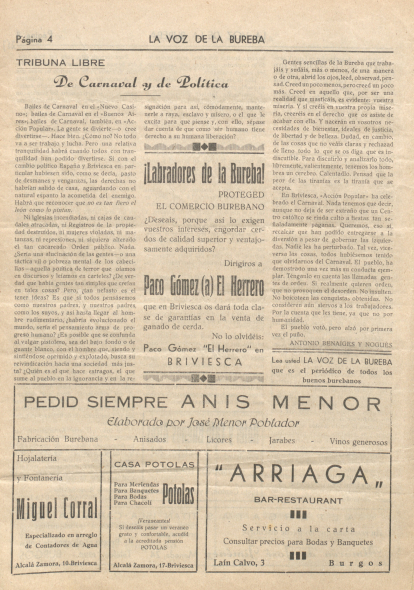 Artículo de Antonio Benaiges, 'El maestro que prometió el mar', publicado en el periódico 'La Voz de la Bureba'.