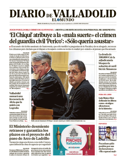 Portada de Diario de Valladolid del 1 de junio de 2024