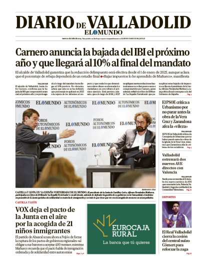 Portada del jueves 11