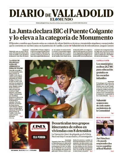 Portada jueves 23 de agosto