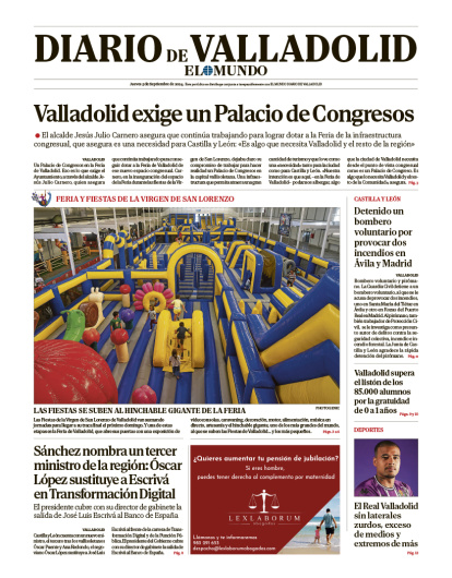 Portada del jueves 5