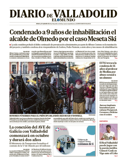 Portada del sábado 14