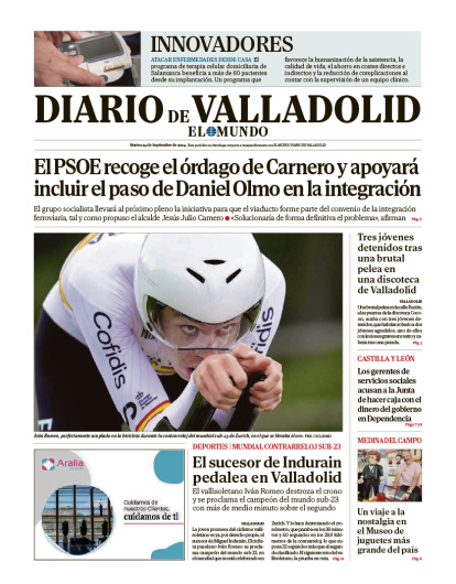 Portada martes 24 de septiembre