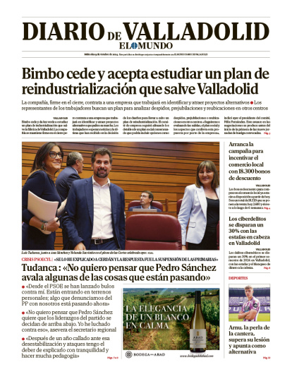 Portada miércoles 9 de octubre