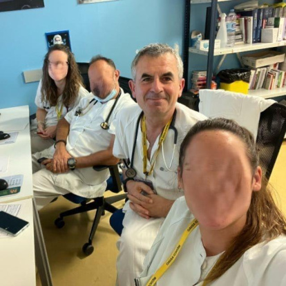 Juan Carlos Sánchez Rodríguez, en su lugar de trabajo en el Río Hortega de Valladolid.