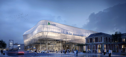 Recreación virtual de la nueva estación de tren de Campo Grande de Valladolid.