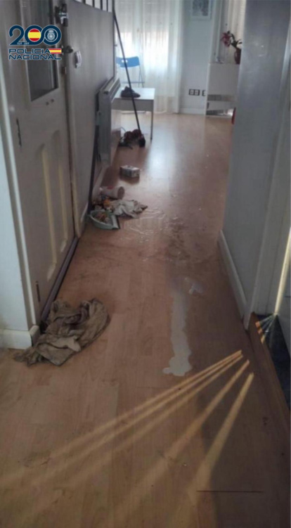 Destrozos en el piso turístico