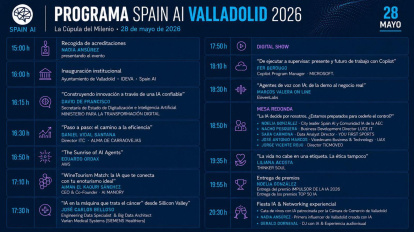 Imagen del programa de la jornada organizada por Spain AI