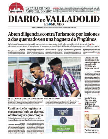 Portada de Diario de Valladolid del 21 de abril de 2024