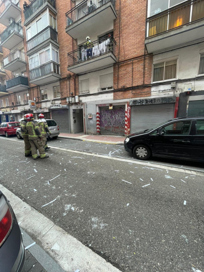 Estado de la vivienda después de la explosión.