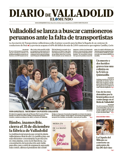 Portada del jueves 26