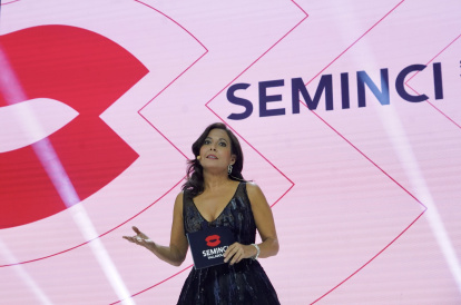 La presentadora de la gala inaugural de la Seminci, Mara Torres.
