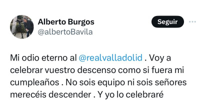 Posteo de Alberto Burgos.