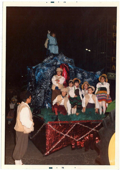 Carroza en la Cabalgata de Reyes en 1975