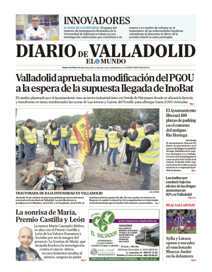 Portada del 11 de febrero