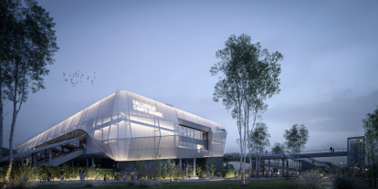 Recreación virtual de la nueva estación de tren de Campo Grande de Valladolid.