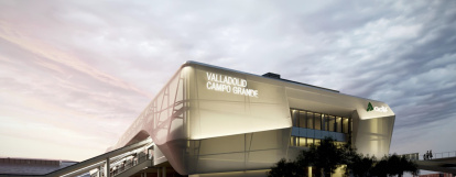 Recreación virtual de la nueva estación de tren de Campo Grande de Valladolid.