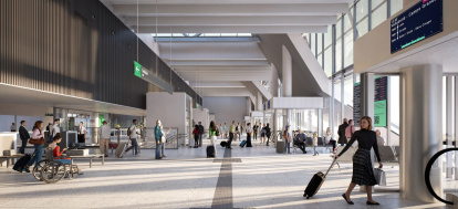 Recreación virtual de la nueva estación de tren de Campo Grande de Valladolid.