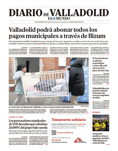 Portada del 27 de enero