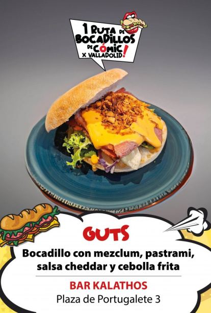 'Bocadillo de cómic' del Bar Kalathos