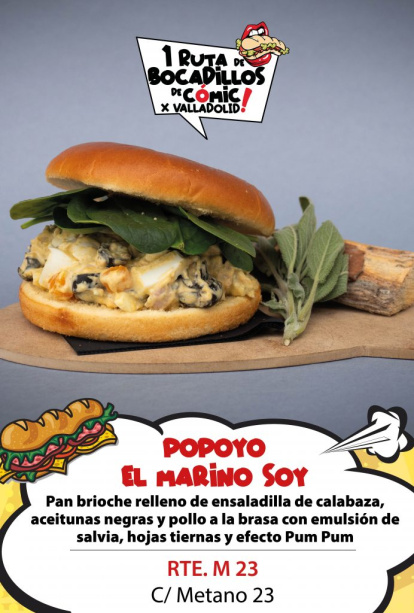 Propuesta para la ruta de 'Bocadillos de Cómic' de del Restaurante M23