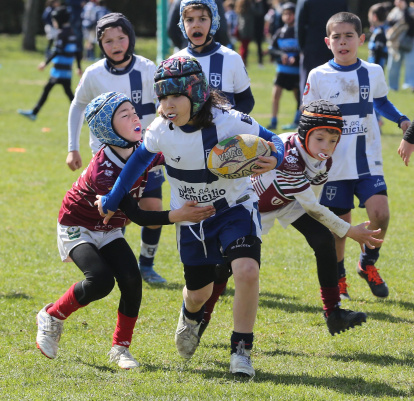 Una imagen de uno de los partidos del Torneo Internacional de Escuelas de Rugby.
