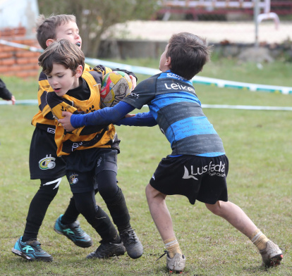 Una imagen de uno de los partidos del Torneo Internacional de Escuelas de Rugby.