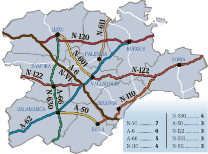 Muertes por carretera en 2024 en Castilla y León.