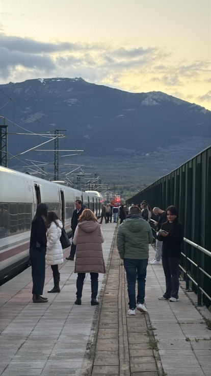 Tren de alta velocidad parado en el trayecto Valladolid-Madrid