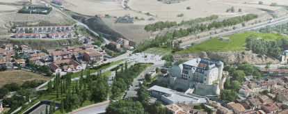 Recreación del falso túnel del tercer carril en Simancas y la futura integración del entorno.