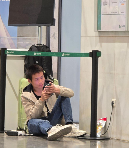 Estación de Campo Grande en Valladolid, que permanecerá abierta toda la noche por el apagón.