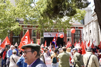 Un momento de la manifestación del Primero de Mayo en Valladolid.