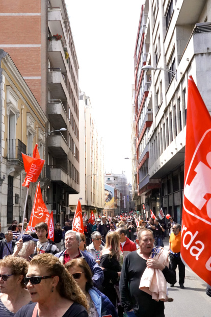 Un momento de la manifestación del Primero de Mayo en Valladolid.
