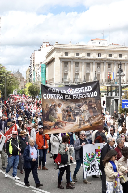 Un momento de la manifestación del Primero de Mayo en Valladolid.