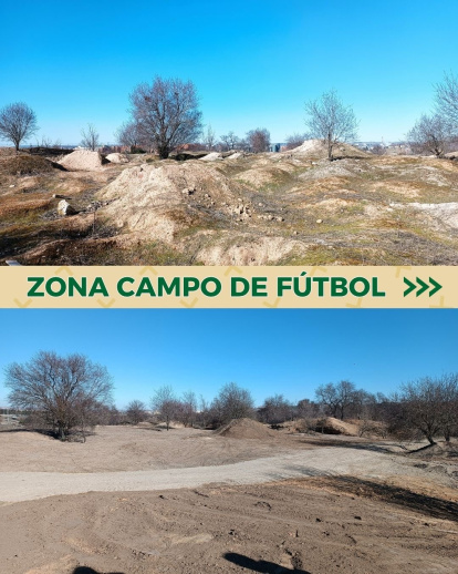 Zona del campo de fútbol en la reserva biológica El Tomillo