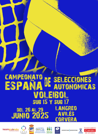 Cartel del Campeonato de España de Selecciones Autonómnicas de Voleibol.