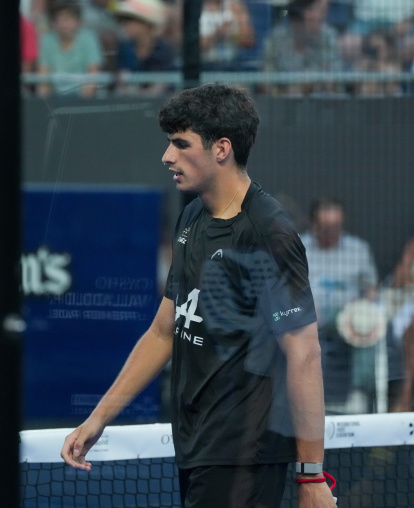 Arturo Coello en cuartos del Premier Pádel de Valladolid.